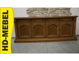 KOMODA DĘBOWA 4 DRZWIOWA SZER. 208 CM