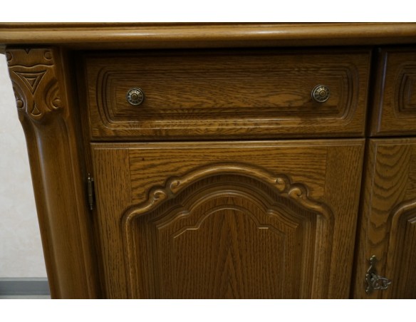 KOMODA DĘBOWA 4 DRZWIOWA SZER. 208 CM