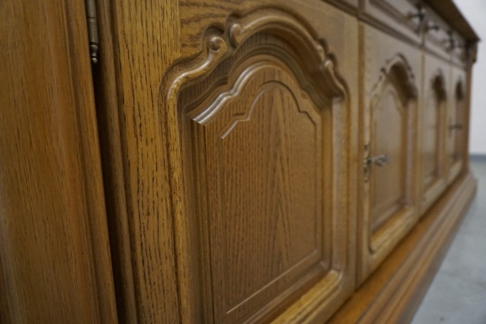 KOMODA DĘBOWA 4 DRZWIOWA SZER. 208 CM