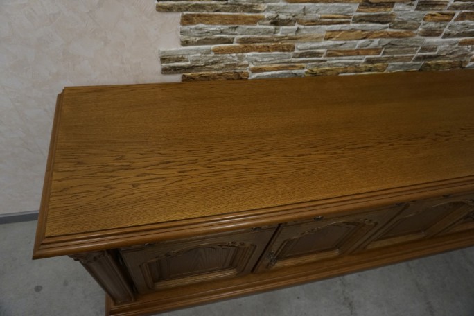 KOMODA DĘBOWA 4 DRZWIOWA SZER. 208 CM