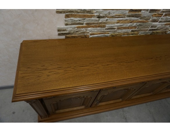 KOMODA DĘBOWA 4 DRZWIOWA SZER. 208 CM