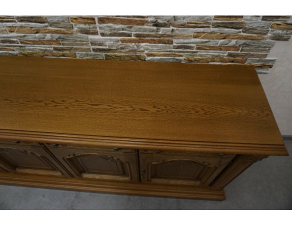 KOMODA DĘBOWA 4 DRZWIOWA SZER. 208 CM