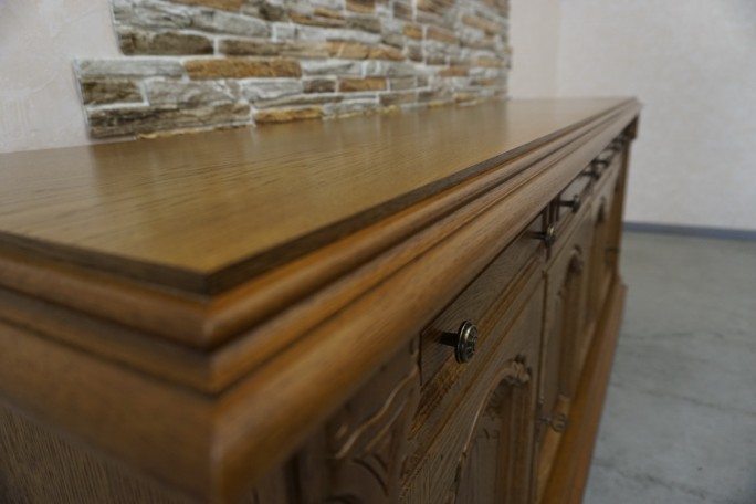 KOMODA DĘBOWA 4 DRZWIOWA SZER. 208 CM