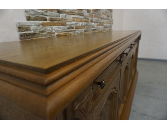 KOMODA DĘBOWA 4 DRZWIOWA SZER. 208 CM