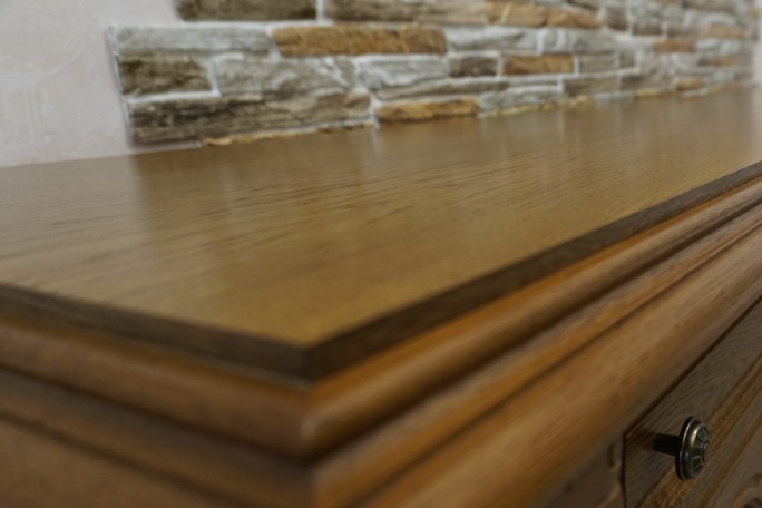 KOMODA DĘBOWA 4 DRZWIOWA SZER. 208 CM