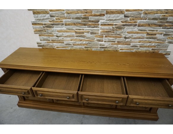 KOMODA DĘBOWA 4 DRZWIOWA SZER. 208 CM