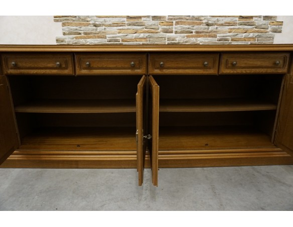 KOMODA DĘBOWA 4 DRZWIOWA SZER. 208 CM