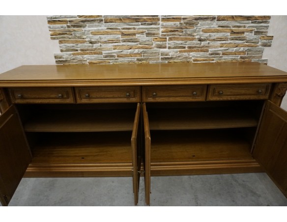 KOMODA DĘBOWA 4 DRZWIOWA SZER. 208 CM