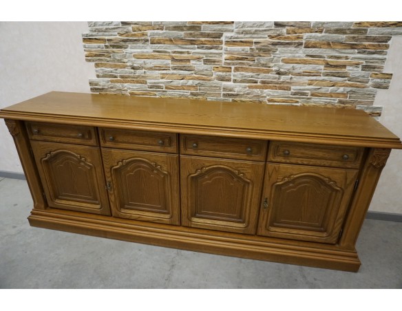 KOMODA DĘBOWA 4 DRZWIOWA SZER. 208 CM