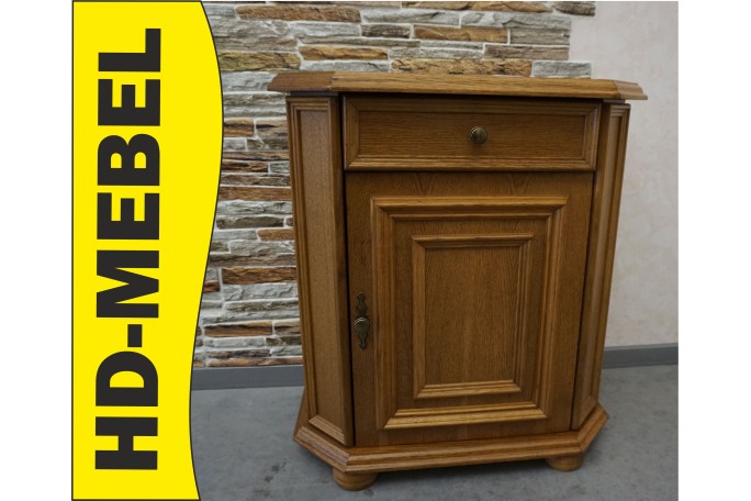 KOMODA DĘBOWA MAŁA WĄSKA  SZER. 69 CM