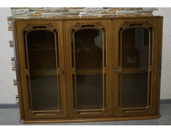 WITRYNA DĘBOWA STOJĄCA / WISZĄCA BAREK GABLOTA SZER. 155 CM