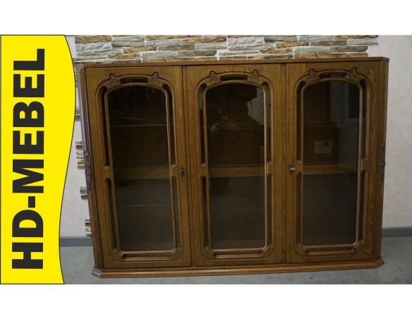 WITRYNA DĘBOWA STOJĄCA / WISZĄCA BAREK GABLOTA SZER. 155 CM