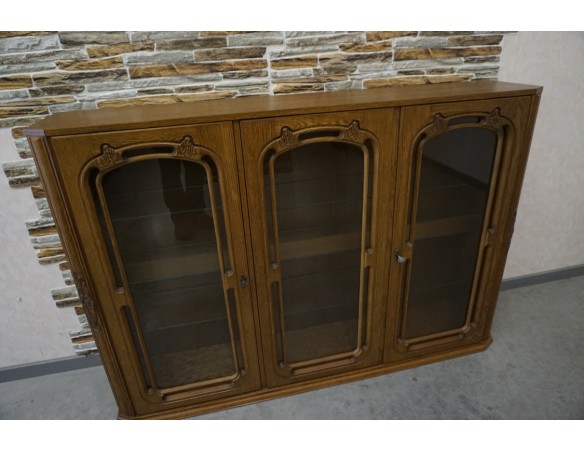 WITRYNA DĘBOWA STOJĄCA / WISZĄCA BAREK GABLOTA SZER. 155 CM