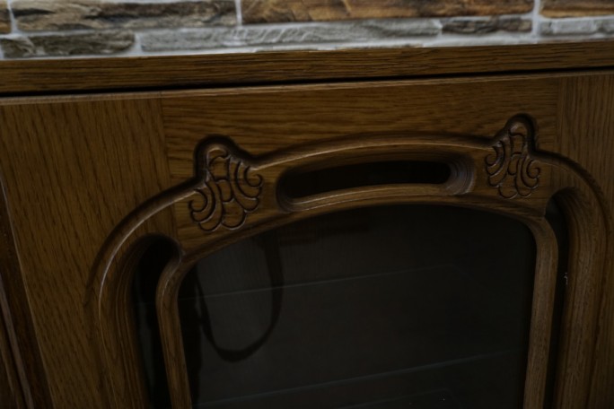 WITRYNA DĘBOWA STOJĄCA / WISZĄCA BAREK GABLOTA...