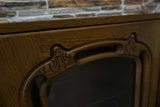 WITRYNA DĘBOWA STOJĄCA / WISZĄCA BAREK GABLOTA...