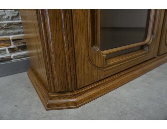 WITRYNA DĘBOWA STOJĄCA / WISZĄCA BAREK GABLOTA SZER. 155 CM