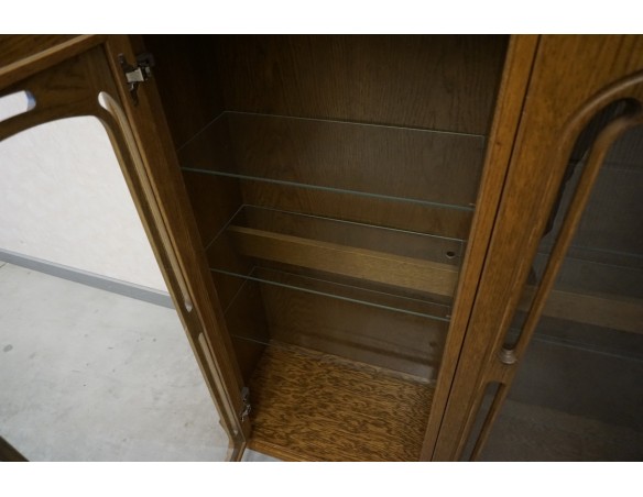 WITRYNA DĘBOWA STOJĄCA / WISZĄCA BAREK GABLOTA SZER. 155 CM