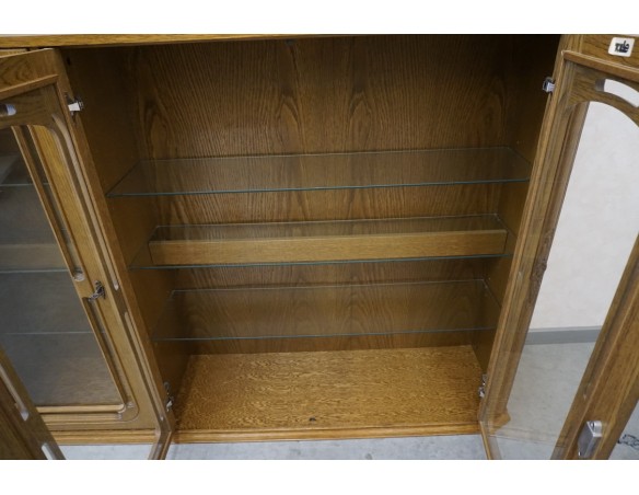 WITRYNA DĘBOWA STOJĄCA / WISZĄCA BAREK GABLOTA SZER. 155 CM