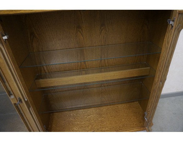 WITRYNA DĘBOWA STOJĄCA / WISZĄCA BAREK GABLOTA SZER. 155 CM