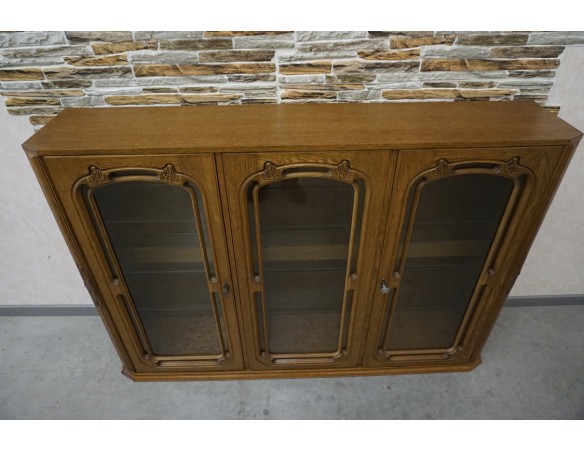 WITRYNA DĘBOWA STOJĄCA / WISZĄCA BAREK GABLOTA SZER. 155 CM