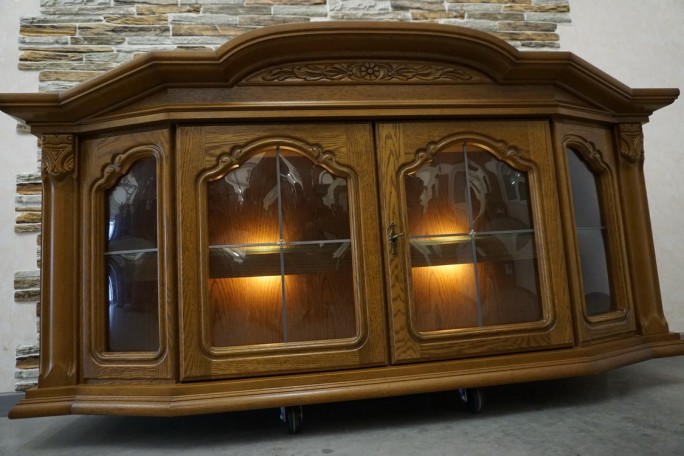 WITRYNA WISZĄCA DĘBOWA SZER. 167 CM