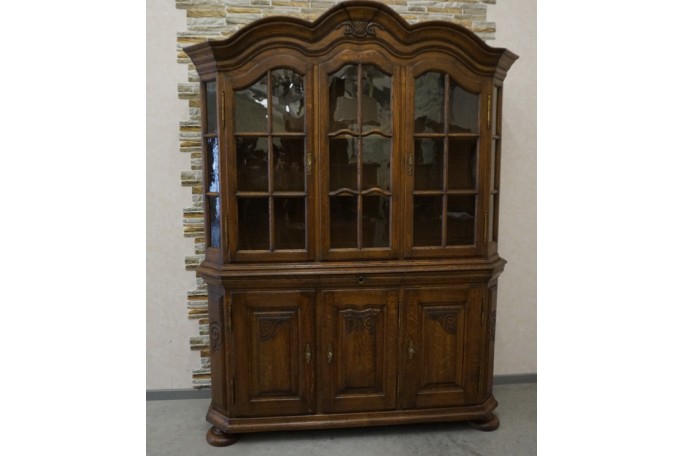 WITRYNA Z KOMODĄ CIEMNY LITY DĄB SZER. 169CM