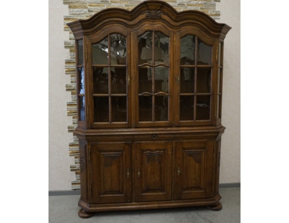 WITRYNA Z KOMODĄ CIEMNY LITY DĄB SZER. 169CM