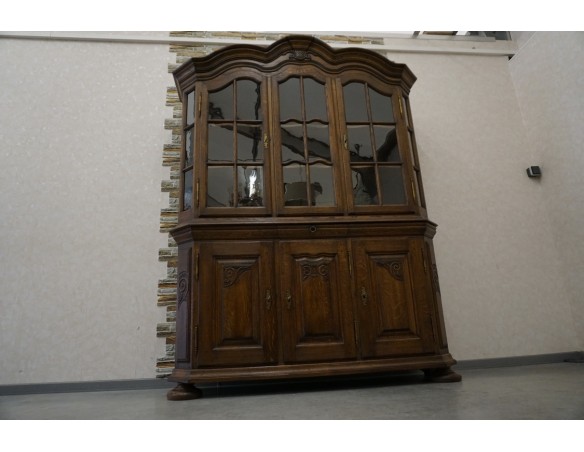 WITRYNA Z KOMODĄ CIEMNY LITY DĄB SZER. 169CM