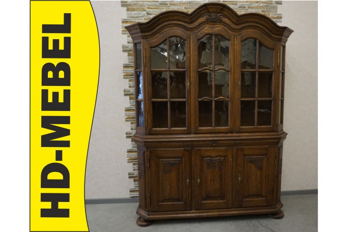 WITRYNA Z KOMODĄ CIEMNY LITY DĄB SZER. 169CM