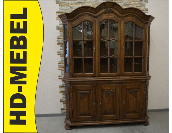 WITRYNA Z KOMODĄ CIEMNY LITY DĄB SZER. 169CM