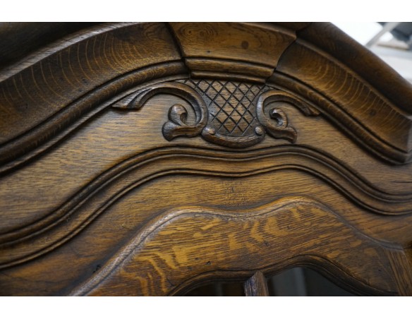 WITRYNA Z KOMODĄ CIEMNY LITY DĄB SZER. 169CM