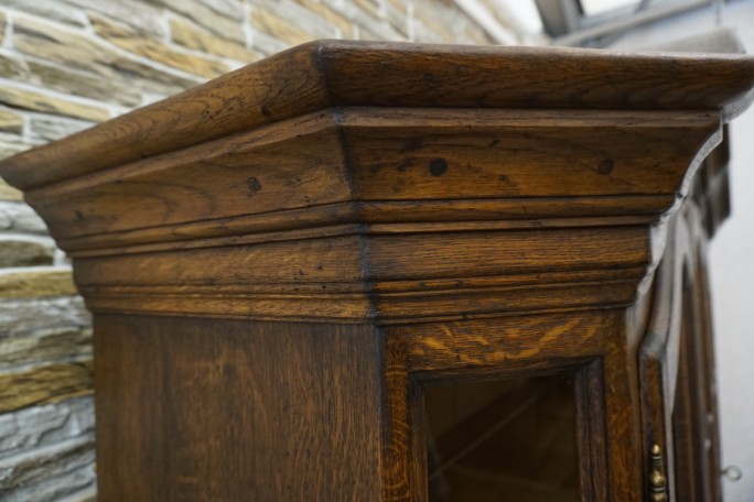 WITRYNA Z KOMODĄ CIEMNY LITY DĄB SZER. 169CM