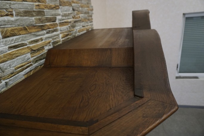 WITRYNA Z KOMODĄ CIEMNY LITY DĄB SZER. 169CM