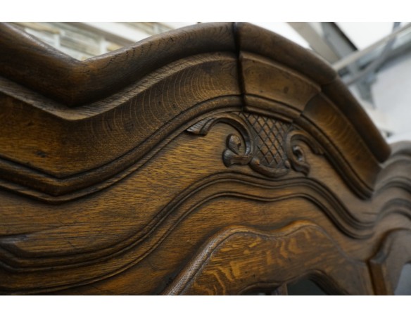 WITRYNA Z KOMODĄ CIEMNY LITY DĄB SZER. 169CM