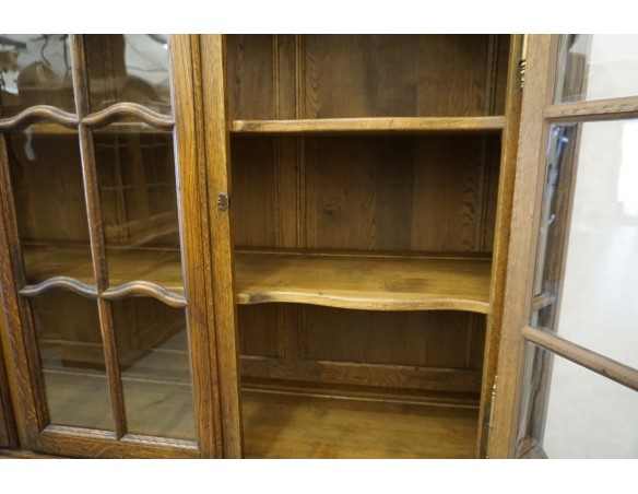 WITRYNA Z KOMODĄ CIEMNY LITY DĄB SZER. 169CM