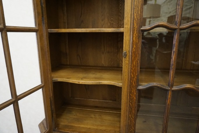 WITRYNA Z KOMODĄ CIEMNY LITY DĄB SZER. 169CM