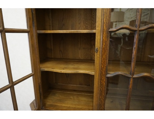 WITRYNA Z KOMODĄ CIEMNY LITY DĄB SZER. 169CM