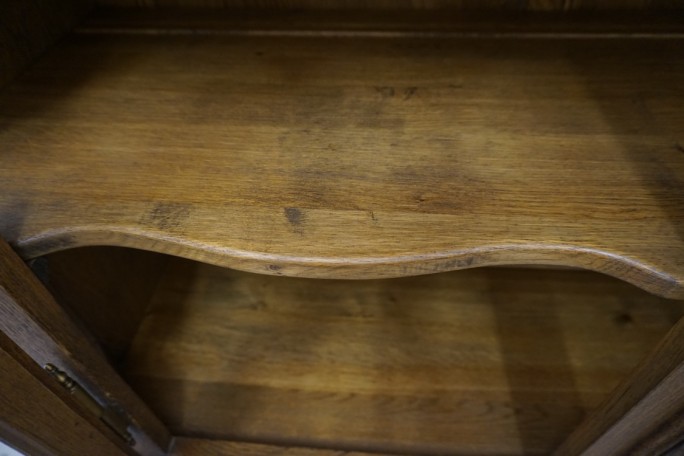 WITRYNA Z KOMODĄ CIEMNY LITY DĄB SZER. 169CM