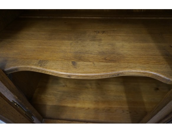 WITRYNA Z KOMODĄ CIEMNY LITY DĄB SZER. 169CM