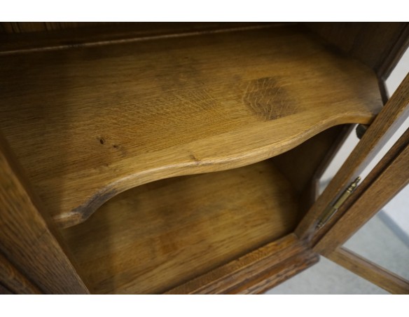 WITRYNA Z KOMODĄ CIEMNY LITY DĄB SZER. 169CM