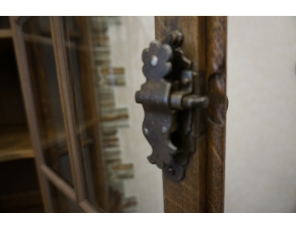 WITRYNA Z KOMODĄ CIEMNY LITY DĄB SZER. 169CM