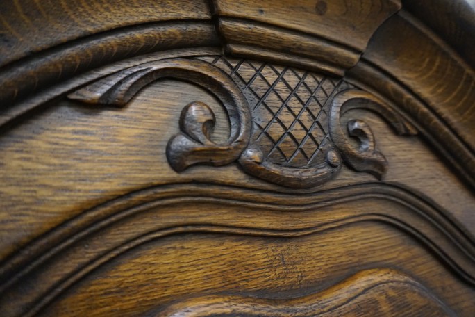 WITRYNA Z KOMODĄ CIEMNY LITY DĄB SZER. 169CM