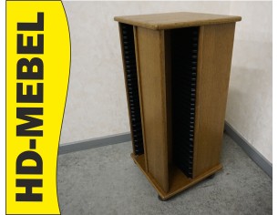 STOJAK DĘBOWY NA PŁYTY CD , DVD SZER. 35x35 CM