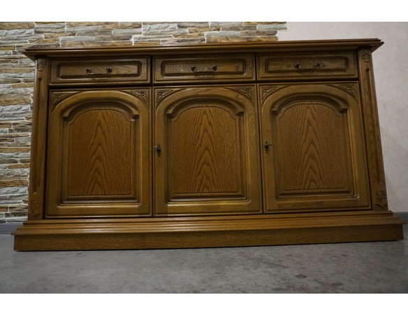 KOMODA DĘBOWA 3 DRZWIOWA SZER. 162 CM