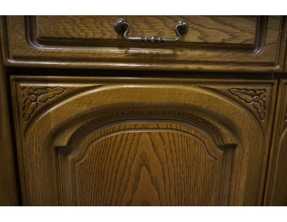 KOMODA DĘBOWA 3 DRZWIOWA SZER. 162 CM