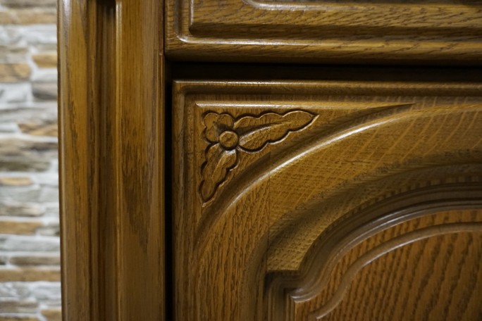 KOMODA DĘBOWA 3 DRZWIOWA SZER. 162 CM