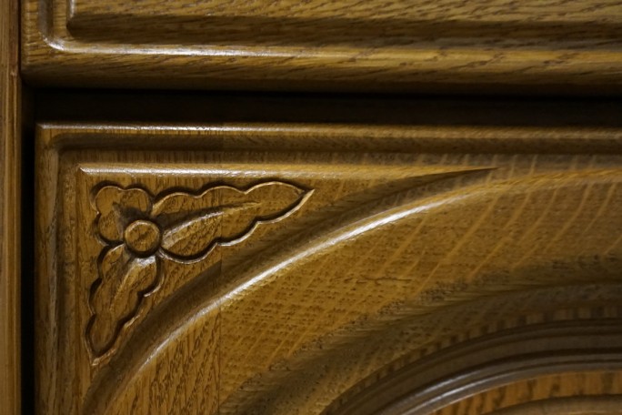 KOMODA DĘBOWA 3 DRZWIOWA SZER. 162 CM