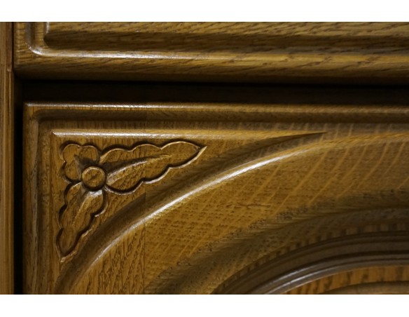 KOMODA DĘBOWA 3 DRZWIOWA SZER. 162 CM