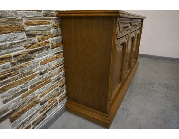 KOMODA DĘBOWA 3 DRZWIOWA SZER. 162 CM