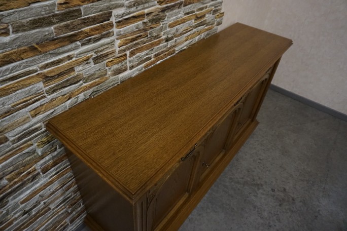 KOMODA DĘBOWA 3 DRZWIOWA SZER. 162 CM